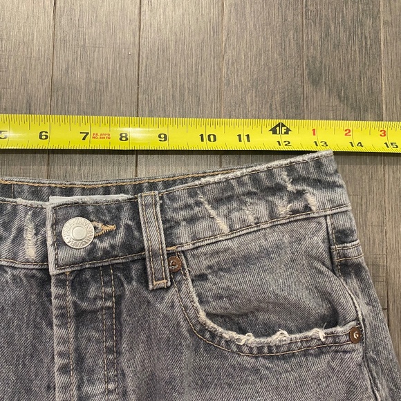 EUC Zara Gray High Waist Button Fly Cropped Jeans - Picture 5 of 7